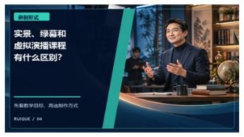 实景、绿幕和虚拟演播课程有什么区别？