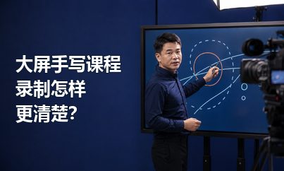 大屏手写课程录制怎样更清楚？重点处理延迟、遮挡和反光